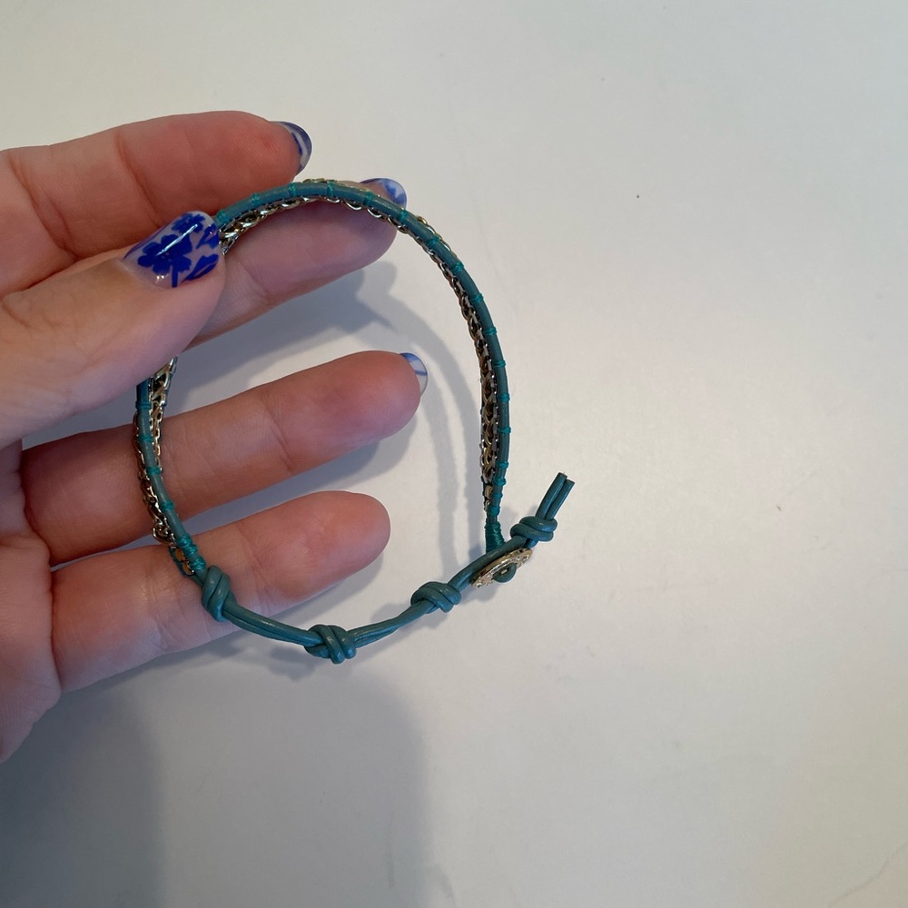 Stella & Dot Foundation Bracelet Teal with Gold and Silver Tones - Picture 7 of 8